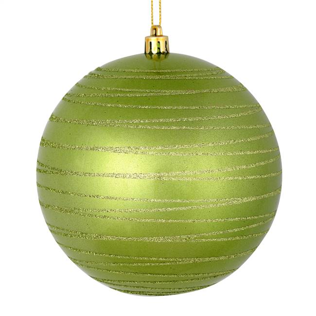 4.75" Celadon Candy Glitter Ball 4/Bag