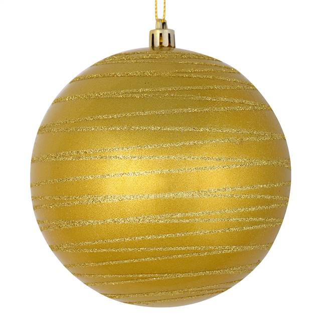 6" Gold Candy Glitter Ball 3/Bag