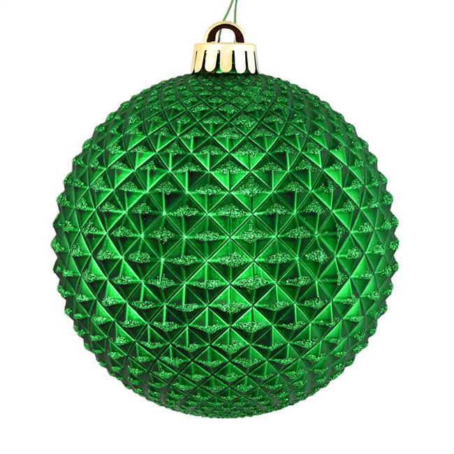 4" Green Durian Glitter Ball 6/Bag