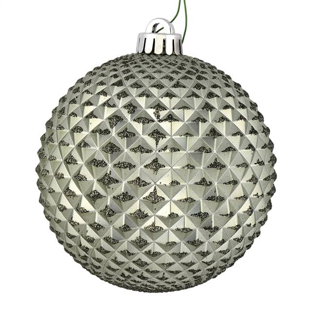 4" Wrought Iron Durian Glitter Ball 6/Bg