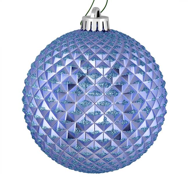 4" Periwinkle Durian Glitter Ball 6/Bg