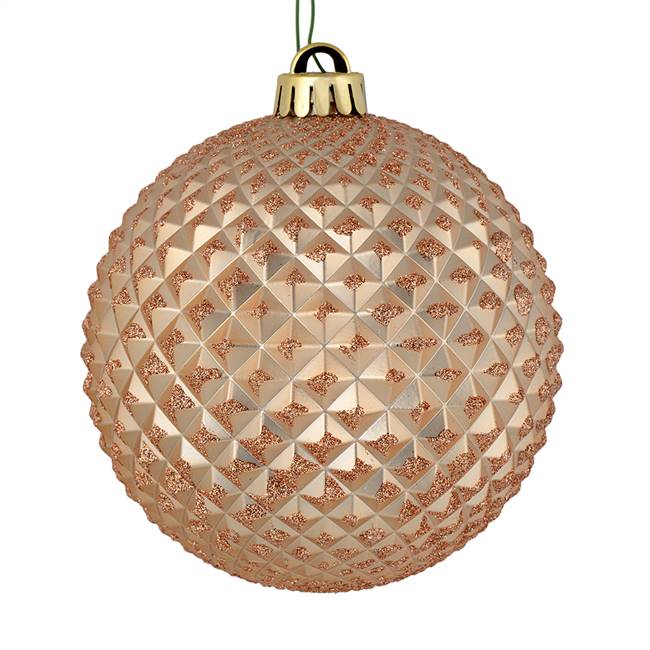 4" Cafe Latte Durian Glitter Ball 6/Bag