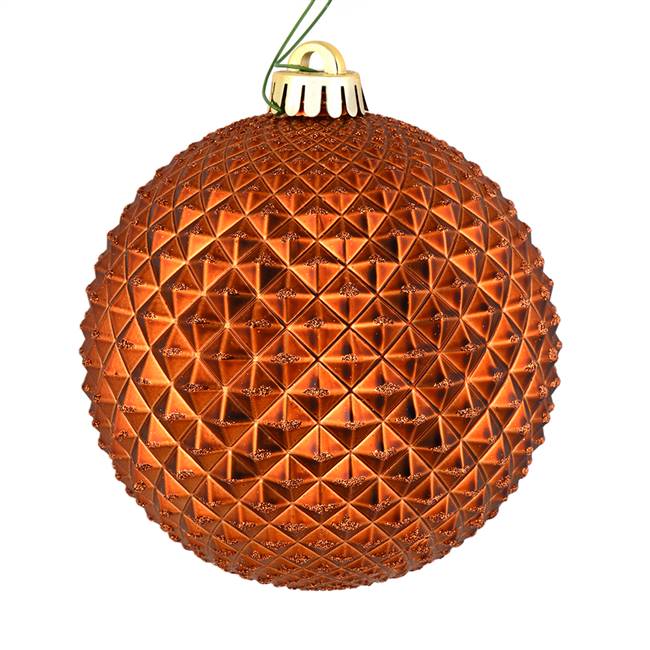 4" Copper Durian Glitter Ball 6/Bag