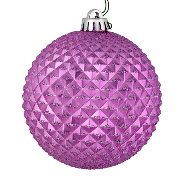 6" Orchid Durian Glitter Ball Drill 4/Bg