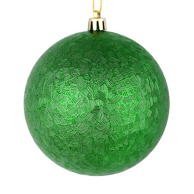 4" Green Brushed Ball 6/Bag