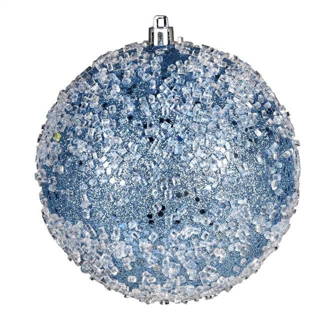 4" Periwinkle Glitter Hail Ball 6/Bag