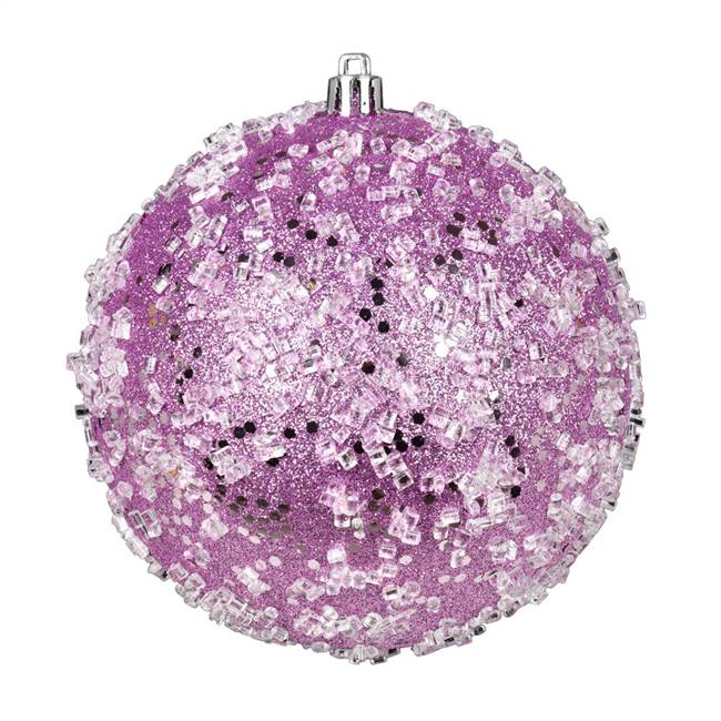 4.75" Orchid Glitter Hail Ball 4/Bag