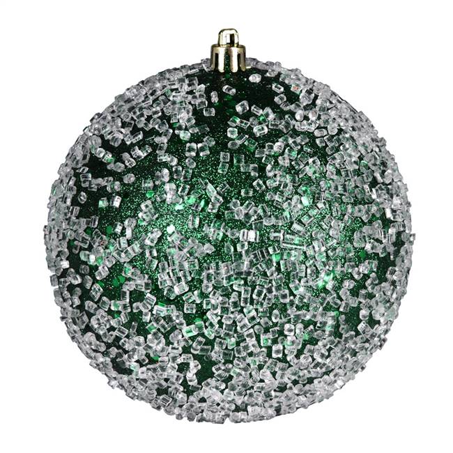 6" Emerald Glitter Hail Ball 4/Bag