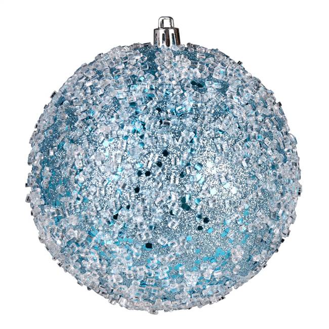 6" Baby Blue Glitter Hail Ball 4/Bag