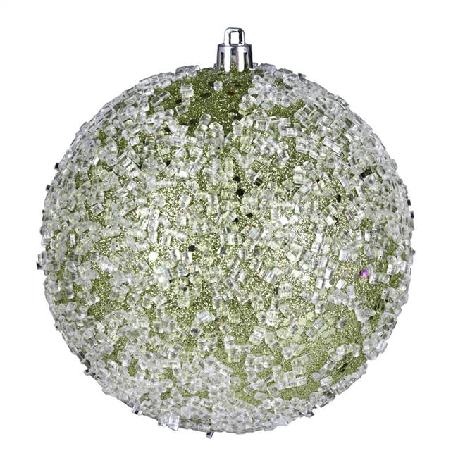 6" Celadon Glitter Hail Ball 4/Bag