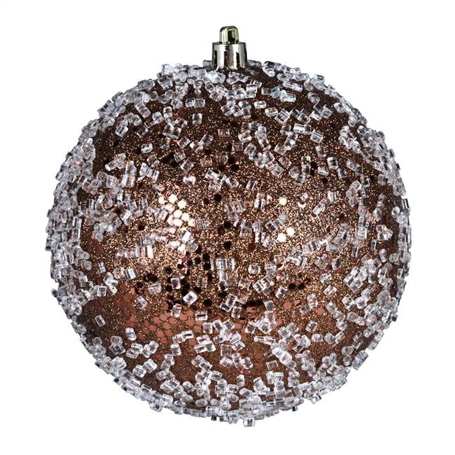 6" Mocha Glitter Hail Ball 4/Bag