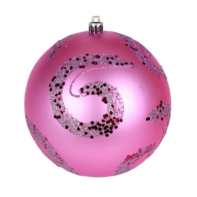 6" Orchid Matte Sequin Ball 4/Bag