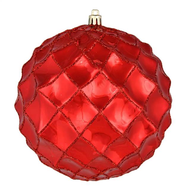 4" Red Shiny Form Ball 6/Bag