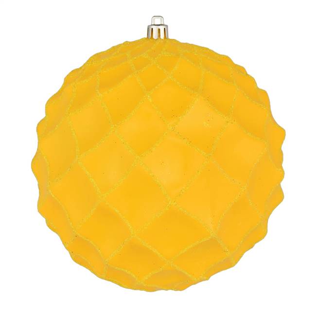 4" Yellow Shiny Form Ball 6/Bag