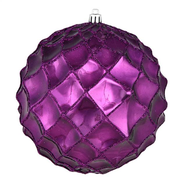 6" Plum Shiny Form Ball 4/Bag