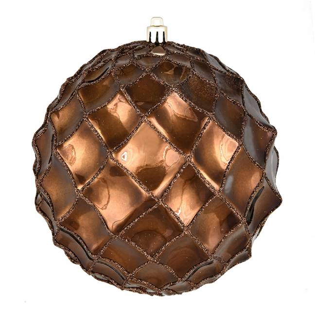 6" Chocolate Shiny Form Ball 4/Bag