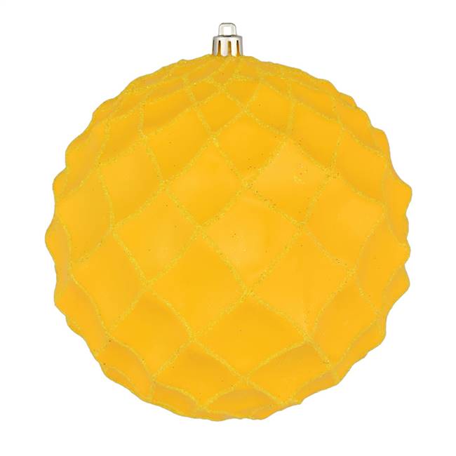 6" Yellow Shiny Form Ball 4/Bag