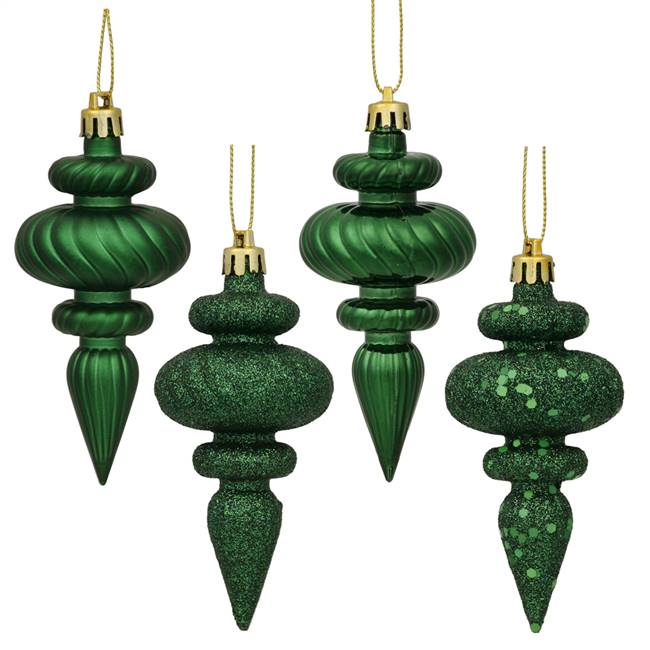 4" Emerald Finial 4 Finish Asst 8/Bx