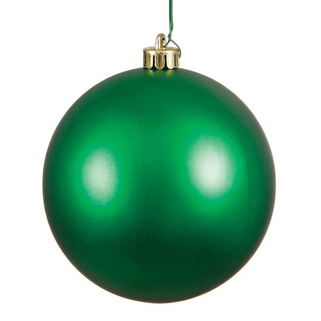 4" Green Matte Ball UV Drilled 6/Bag