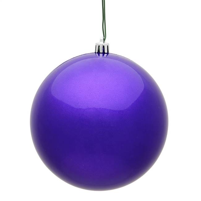 4" Purple Candy Ball UV Drilled 6/Bag