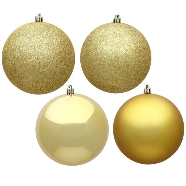 4" Gold 4 Finish Ball Asst 12/Bx