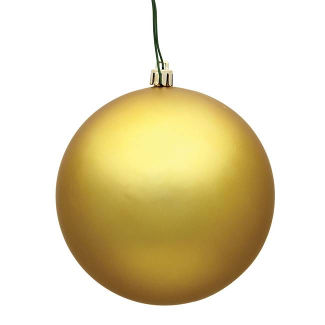 4" Gold Matte Ball UV Drilled 6/Bag