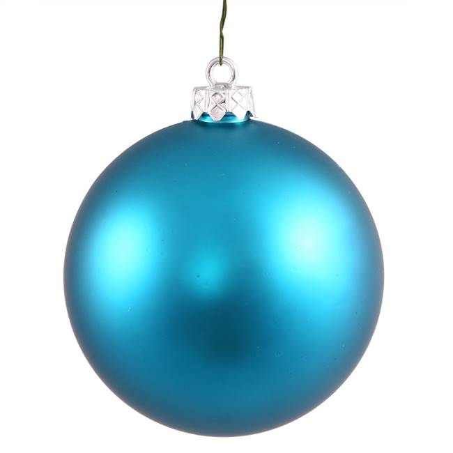 4" Turquoise Matte Ball UV Drilled 6/Bag