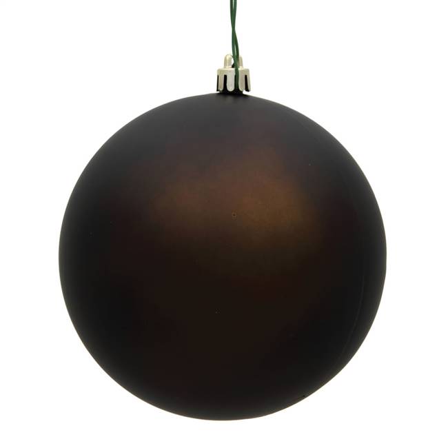 4" Chocolate Matte Ball UV Drilled 6/Bag