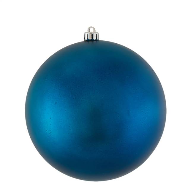 4" Sea Blue Matte Ball UV Drilled 6/Bag