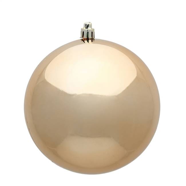 4" Cafe Latte Shiny Ball UV 6/Bag