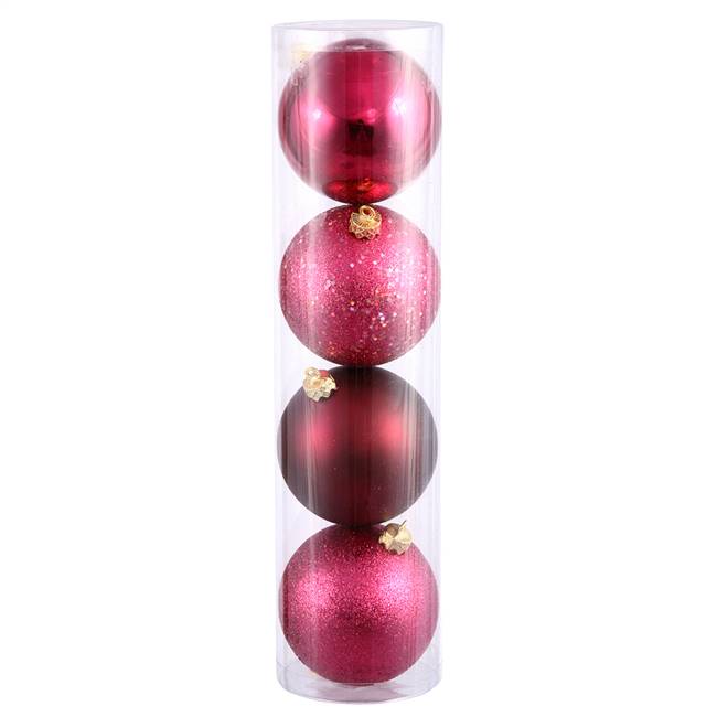 4.75" Wine 4 Finish Ball Asst 4/Box