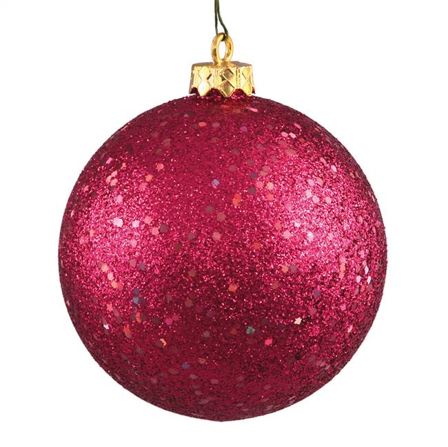4.75" Wine Sequin Ball Drilled 4/Bag