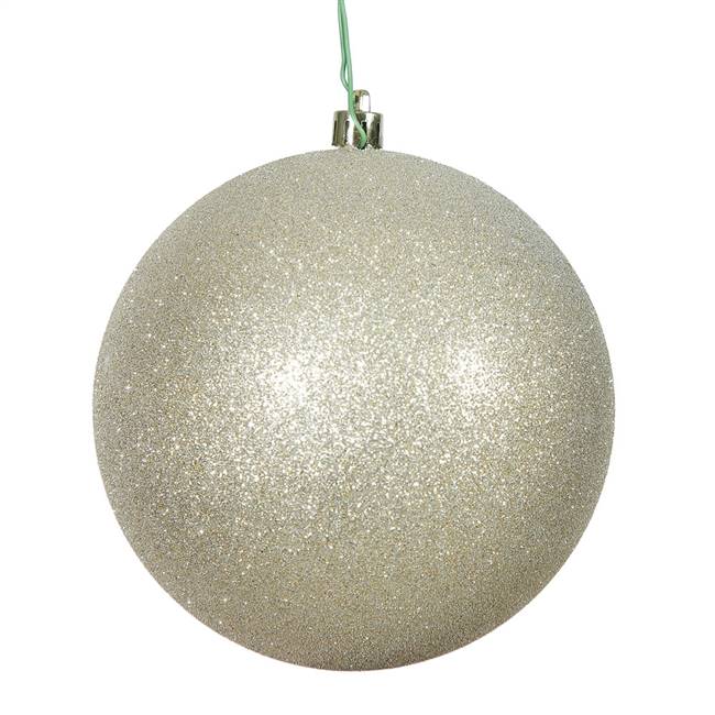 4.75" Champagne Glitter Ball Drilled 4/B