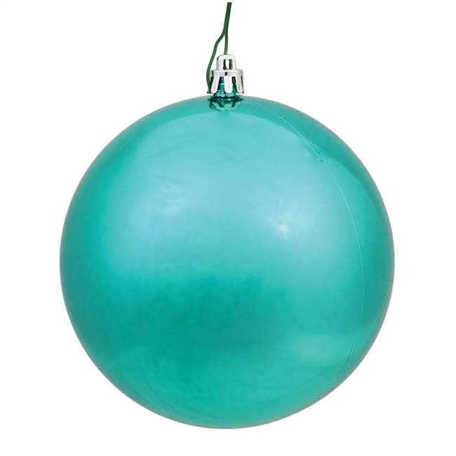 4.75" Teal Shiny Ball UV Drilled 4/Bg