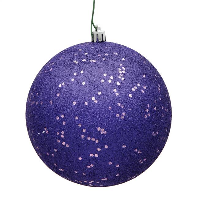 4.75" Purple Sequin Ball Drilled 4/Bag