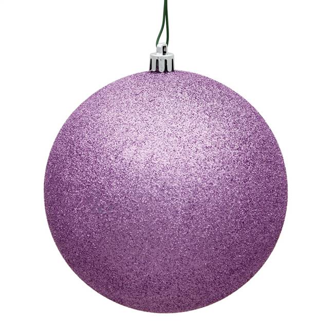 4.75" Orchid Glitter Ball Drilled 4/Bag
