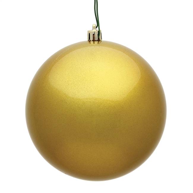 6" Gold Candy Ball UV Drilled 4/Bag