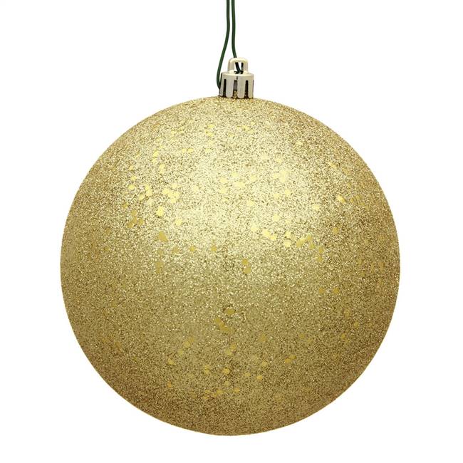 6" Gold Sequin Ball Drilled 4/Bag