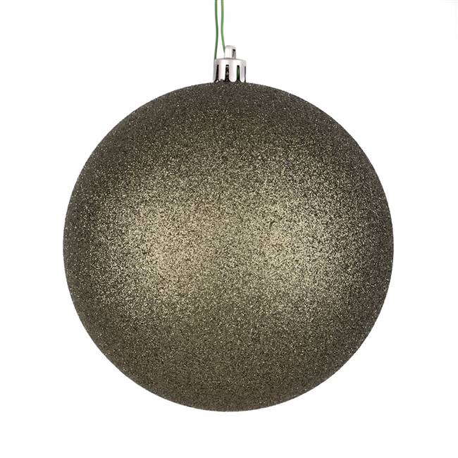 6" Limestone Glitter Ball Drilled 4/Bag