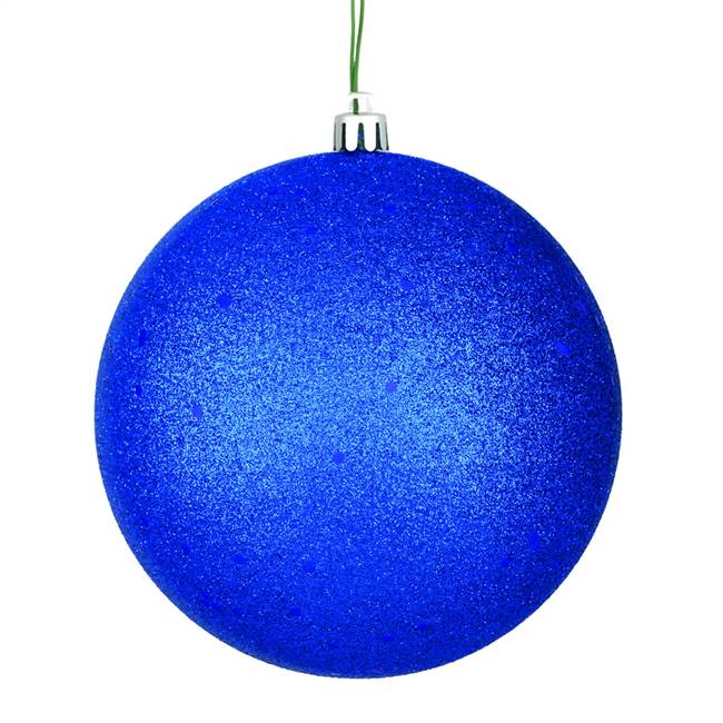 6" Midnt Blue Sequin Ball Drilled 4/Bag