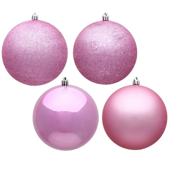 6" Pink Ball 4 Finish Asst 4/Bag