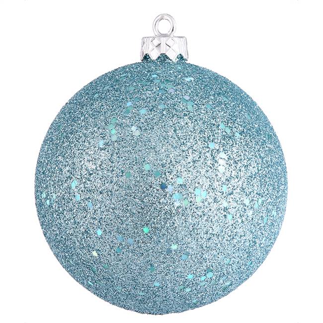 10" Baby Blue Sequin Ball Drilled Cap