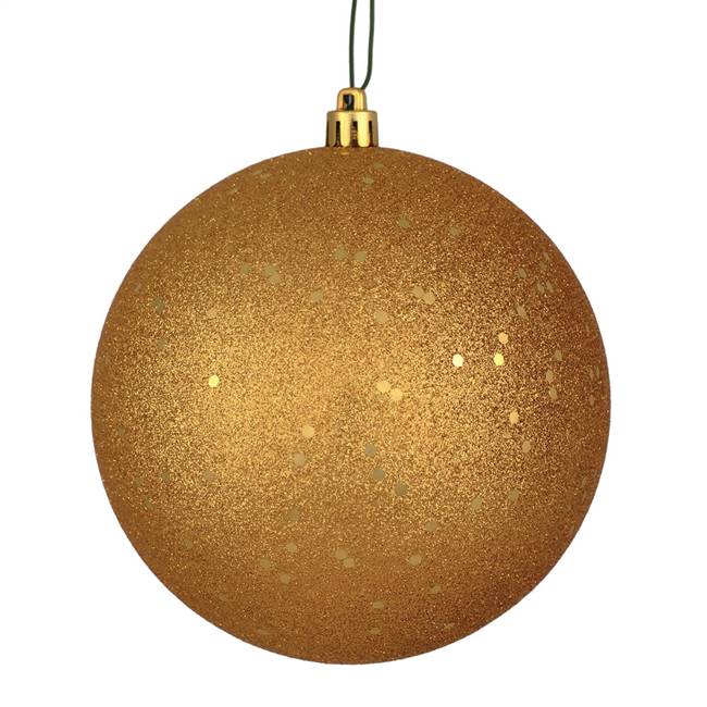 10" Copper/Gold Sequin Ball Drilled Cap