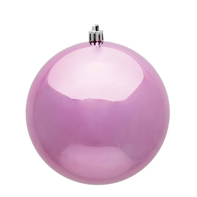 10" Pink Shiny Ball UV Drilled Cap