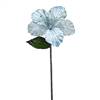 21" Silver Velvet Hibiscus 6" Flower