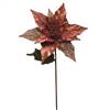 32" Chocolate Glitt Poinsettia 11" Flwr