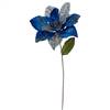 31" Blue Glitter Magnolia 13" Flower