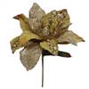 31" Gold Glitter Magnolia 13" Flower