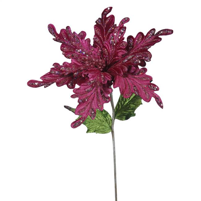 31" Mauve Poinsettia, 15" Flower 3/Bag