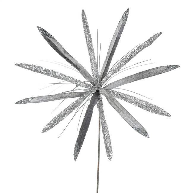 24" Pewter Papyrus, 20" Flower 3/Bag